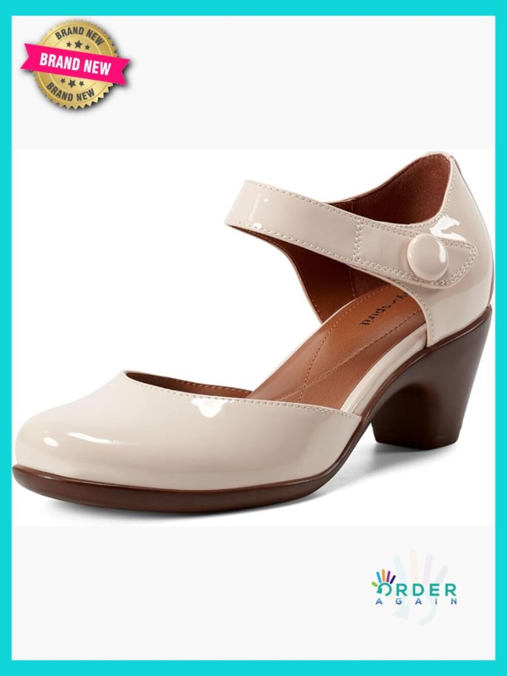 Easy Spirit Clarice3 Pump Comfortable Arch Support Hook & Loop Closure Block